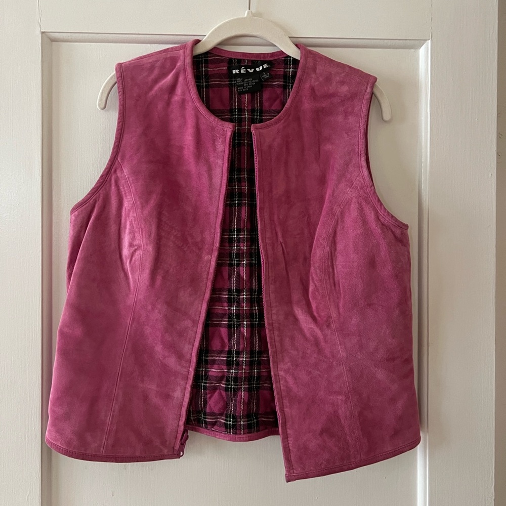 Vintage Pink Suede Vest